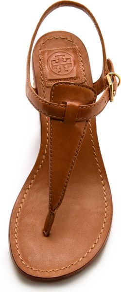aged vachetta tory burch sandals