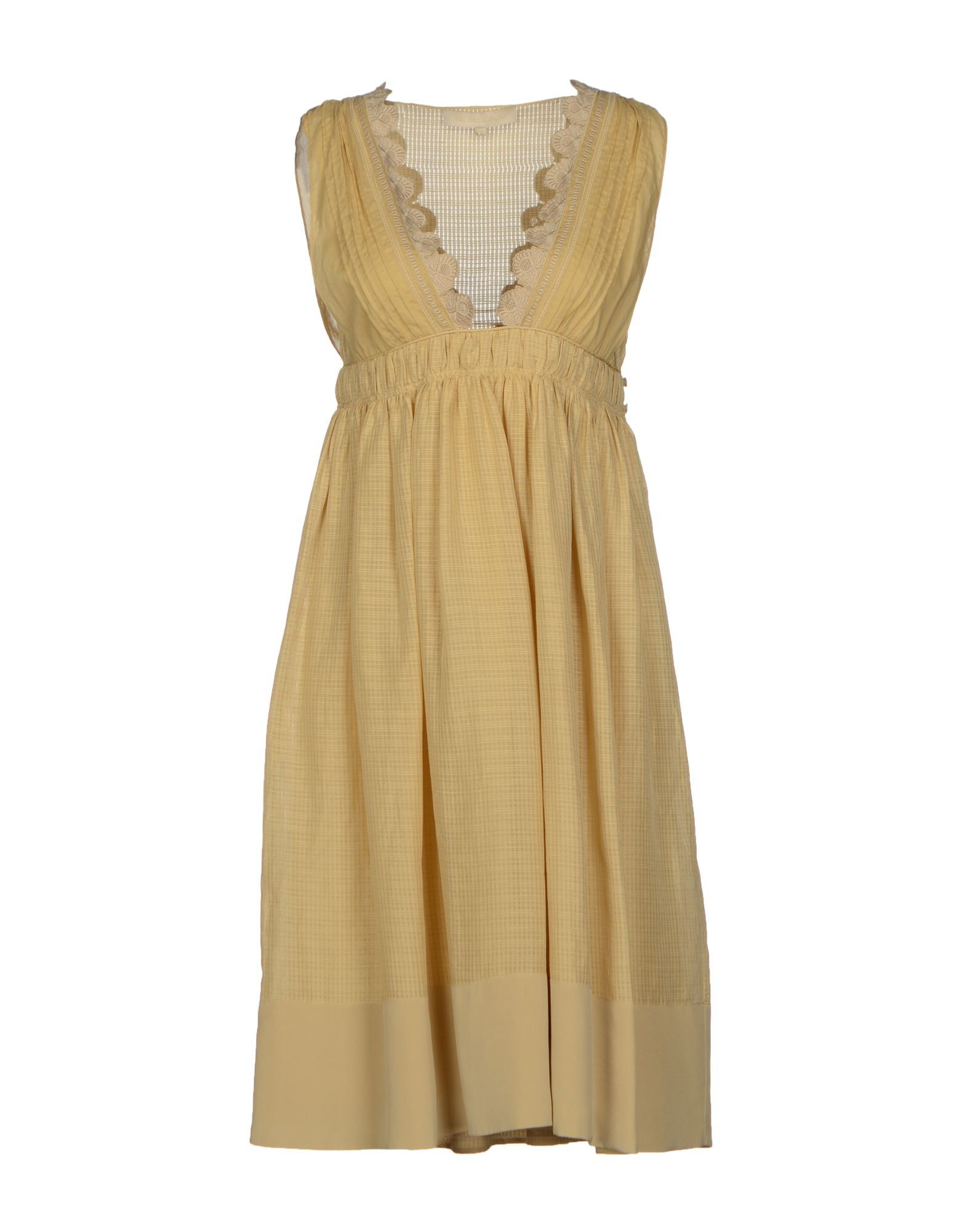 vanessa-bruno-yellow-knee-length-dress-casual-dresses-product-1 ...