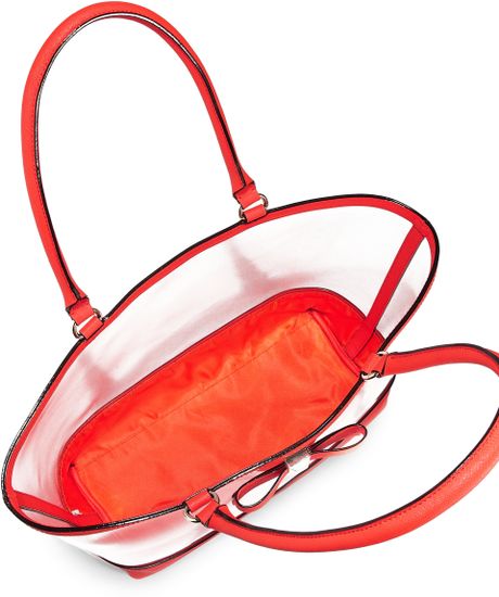 Kate Spade Clear Tote in Red (MARASCHINO)