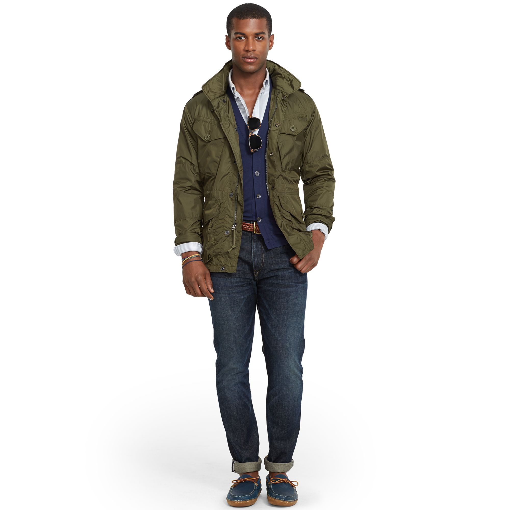 olive polo jacket