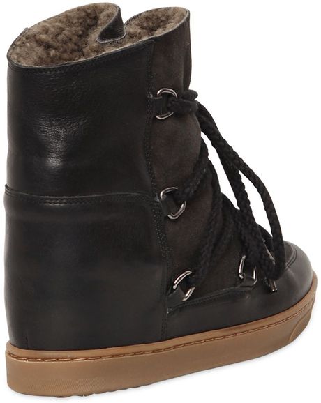 isabel marant nowles shearling boots