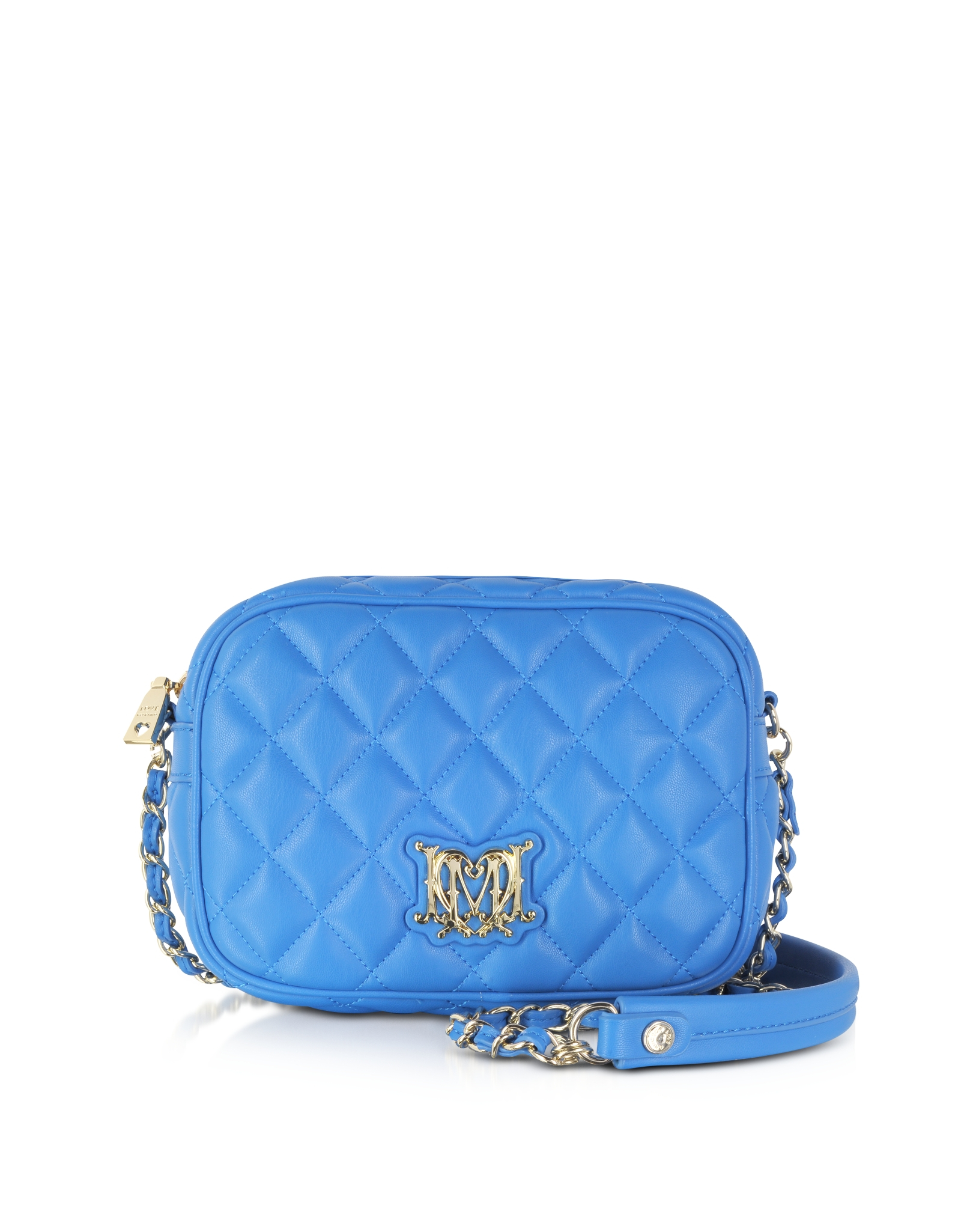 Moschino Sky Blue Quilted Eco Leather Shoulder Bag in Blue Lyst