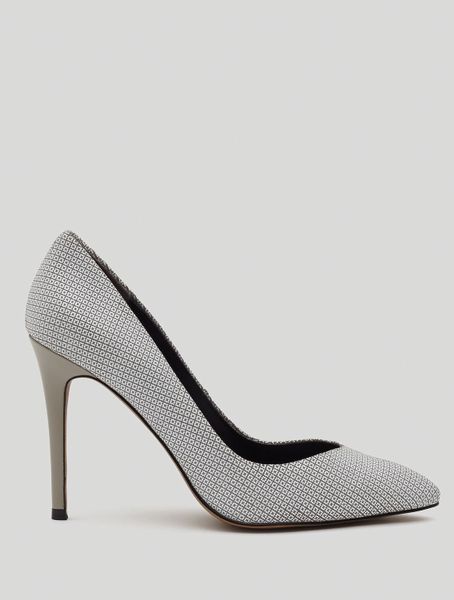 grey patent high heels