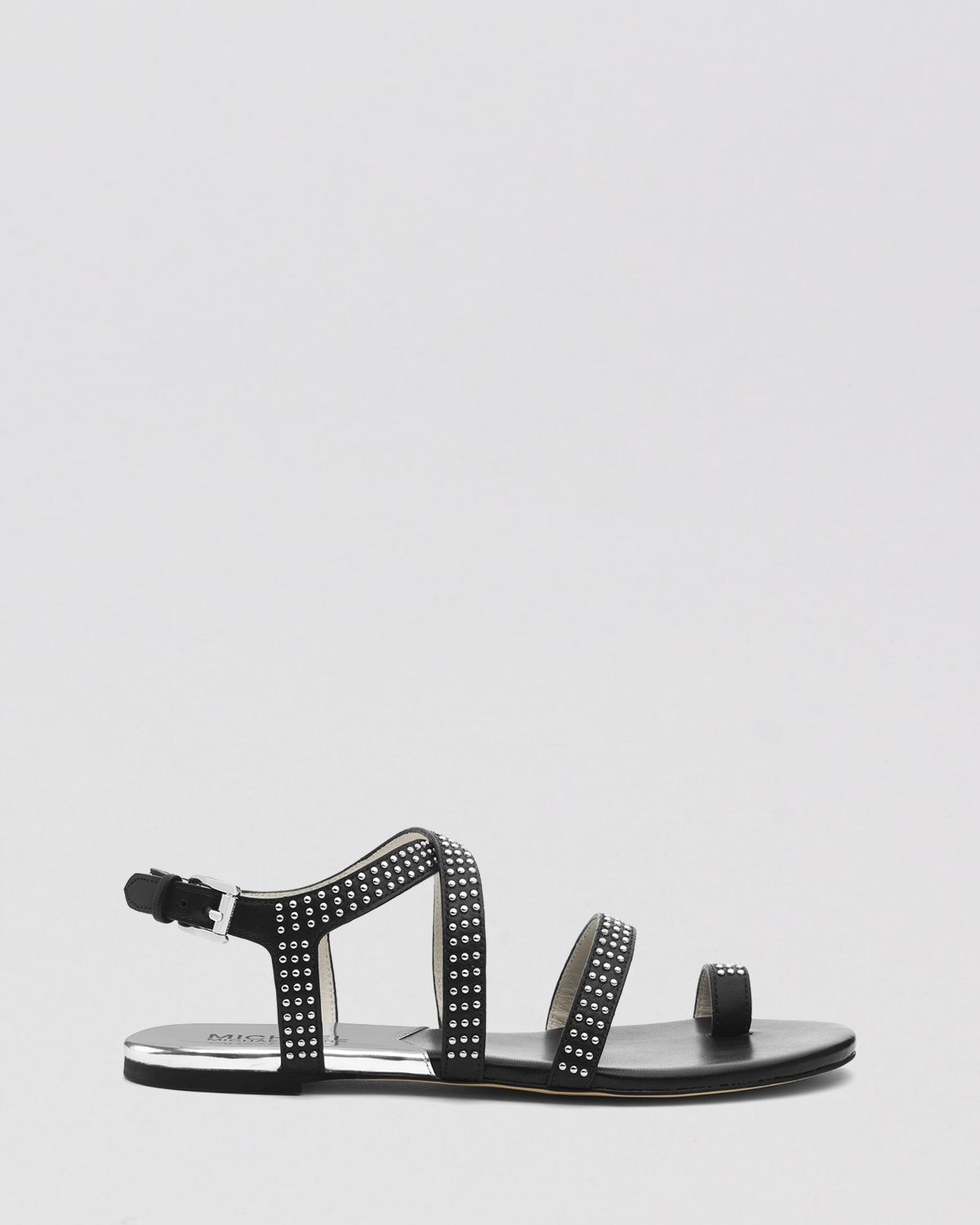 michael kors navy flat sandals