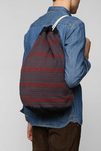 Urban Outfitters Krochet Kids Davey Navy Stripe Backpack in Red for ...