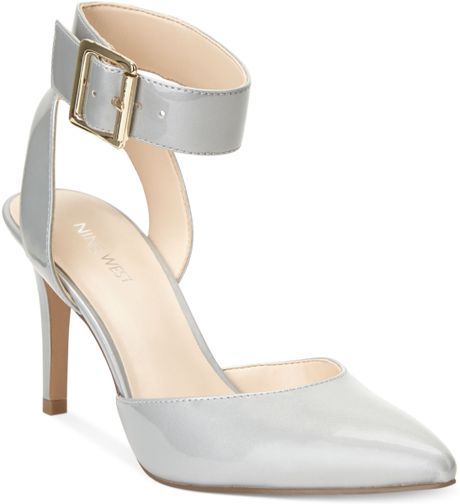 Nine West Callen Two Piece Pumps in Silver (Glass) | Lyst