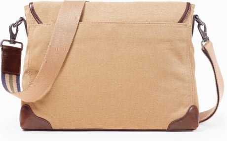 brooks brothers canvas messenger bag