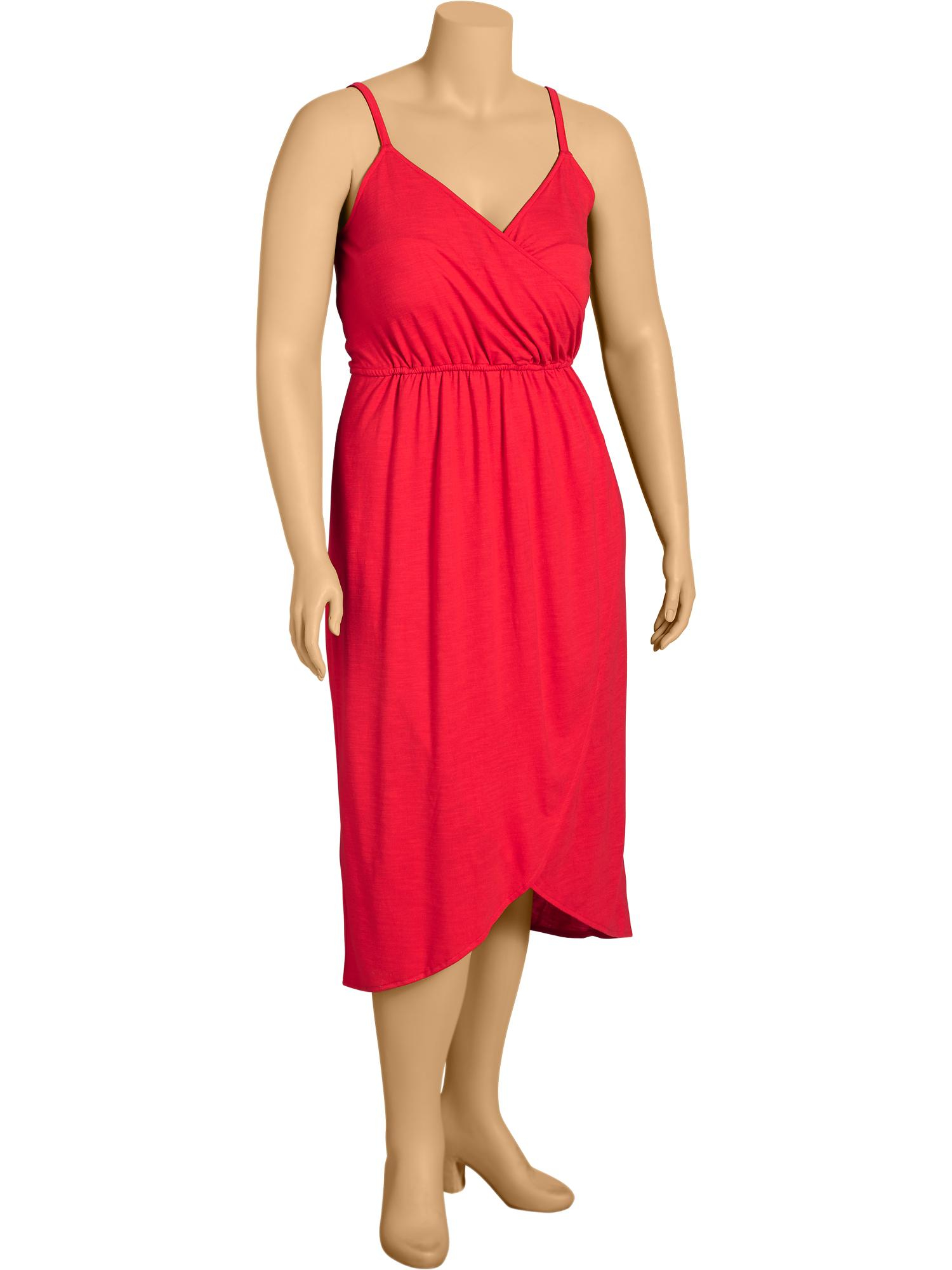 Old Navy Plus Crossfront Tuliphem Dresses in Red (Apple Of My Eye ...