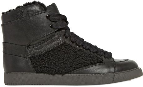 chloe leather sneakers