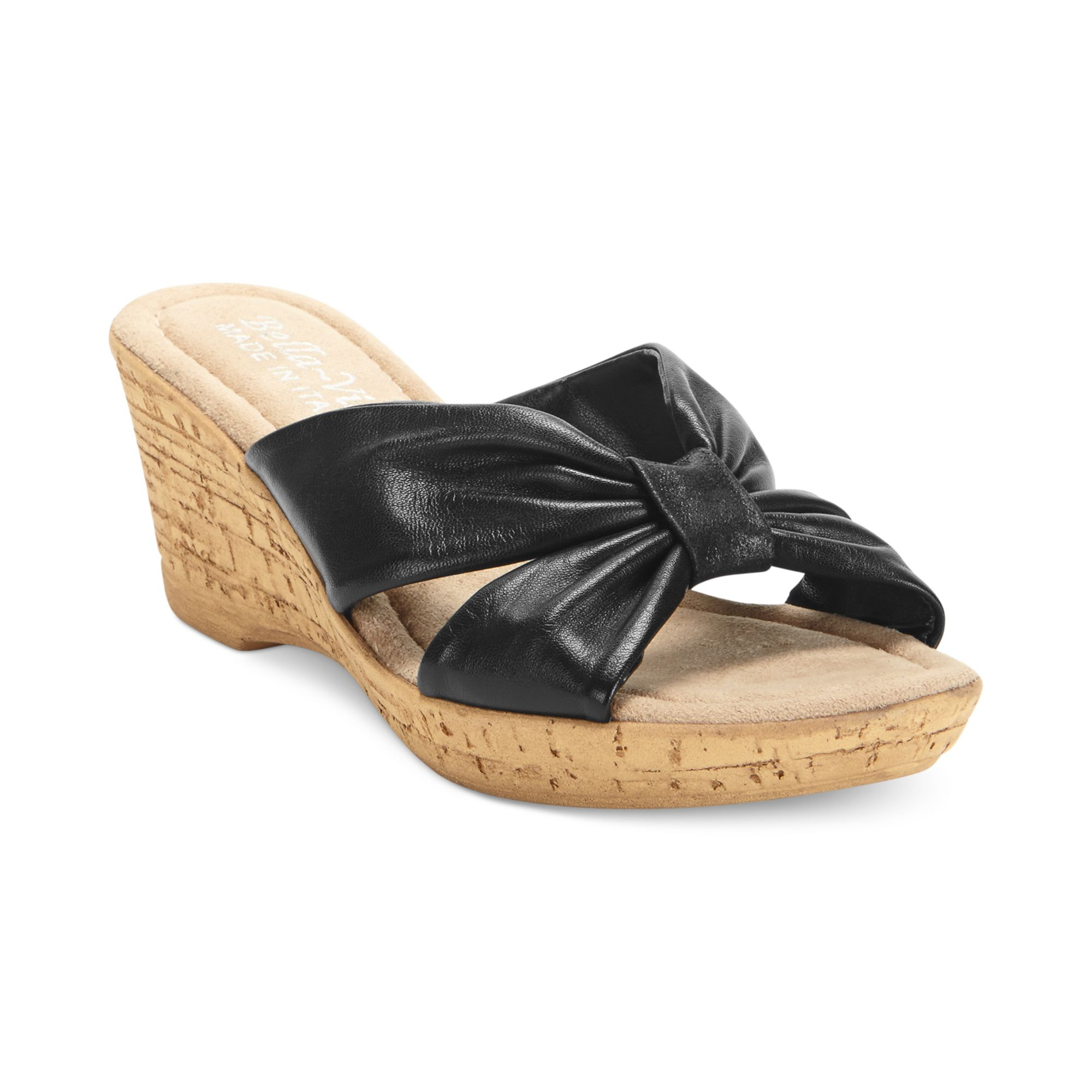 Bella Vita Italian Collection Perfetto Platform Wedge Sandals in Black ...
