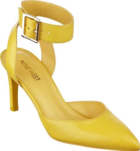 heels pumps nine west heels nine west yellow callen pointy toe pump as ...