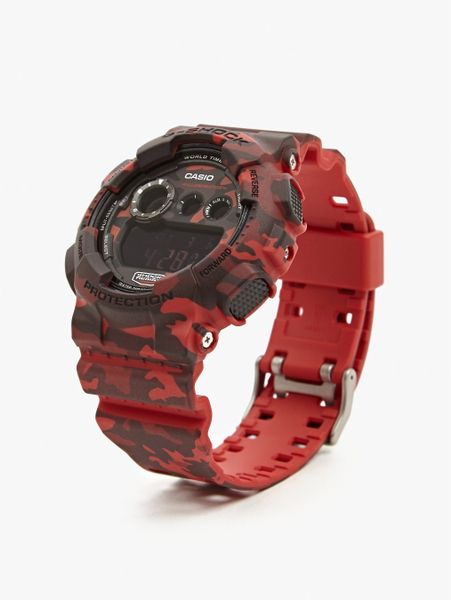red camo g shock watch