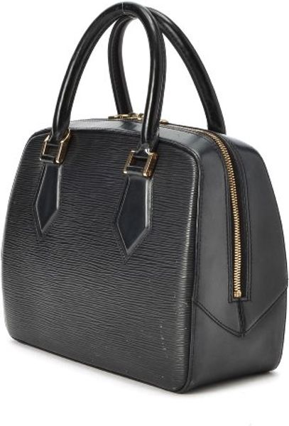 Louis Vuitton Preowned Black Epi Leather Sablon Top Handle Bag in Black | Lyst