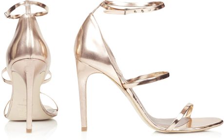 topshop gold flat sandals