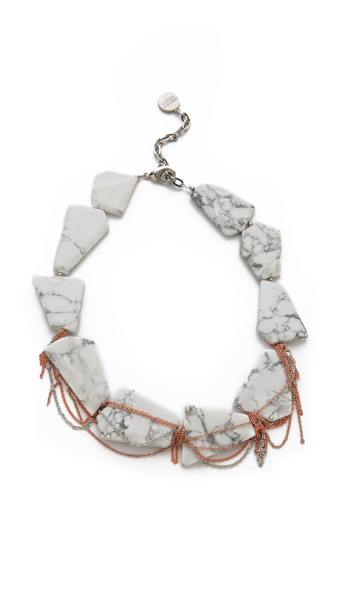 Gemma Redux Stone Drip Chain Collar Necklace in White Lyst