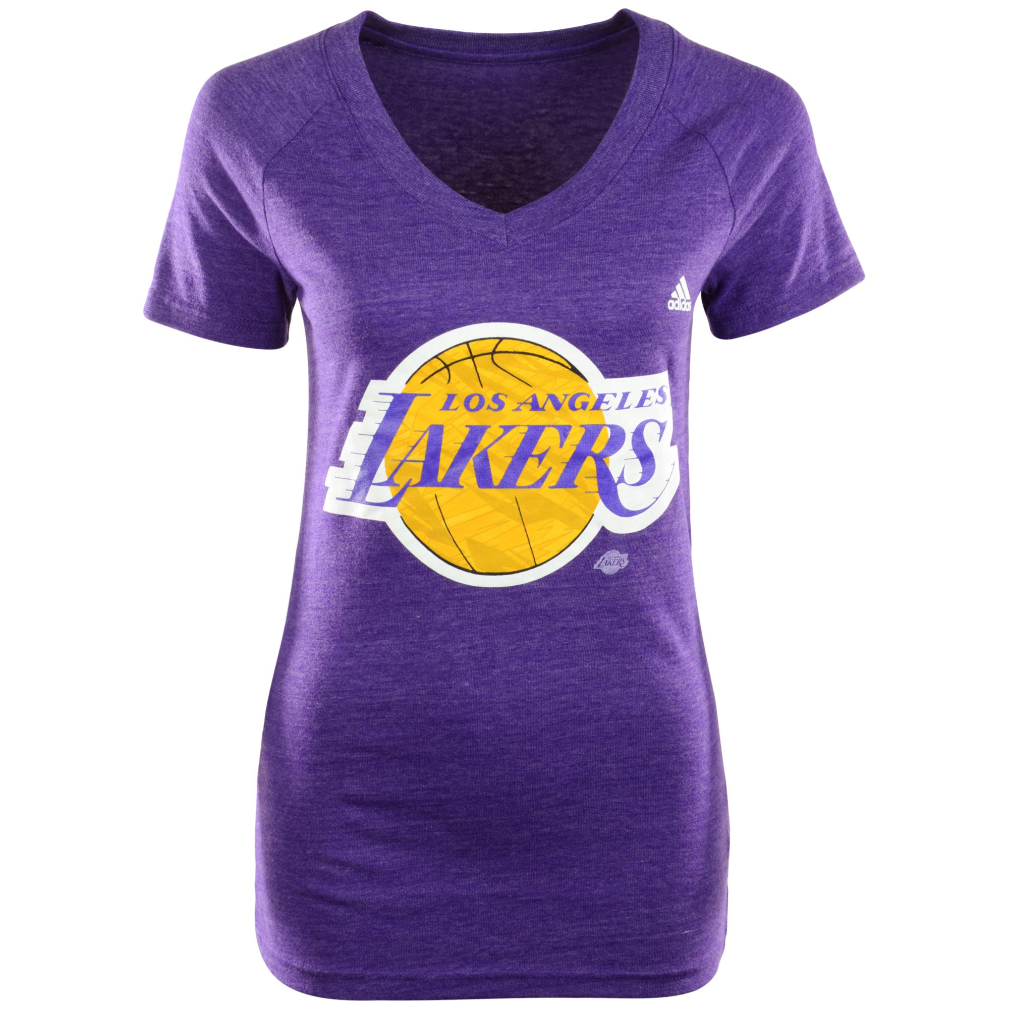Adidas Womens Shortsleeve Los Angeles Lakers Vneck Tshirt in Purple Lyst