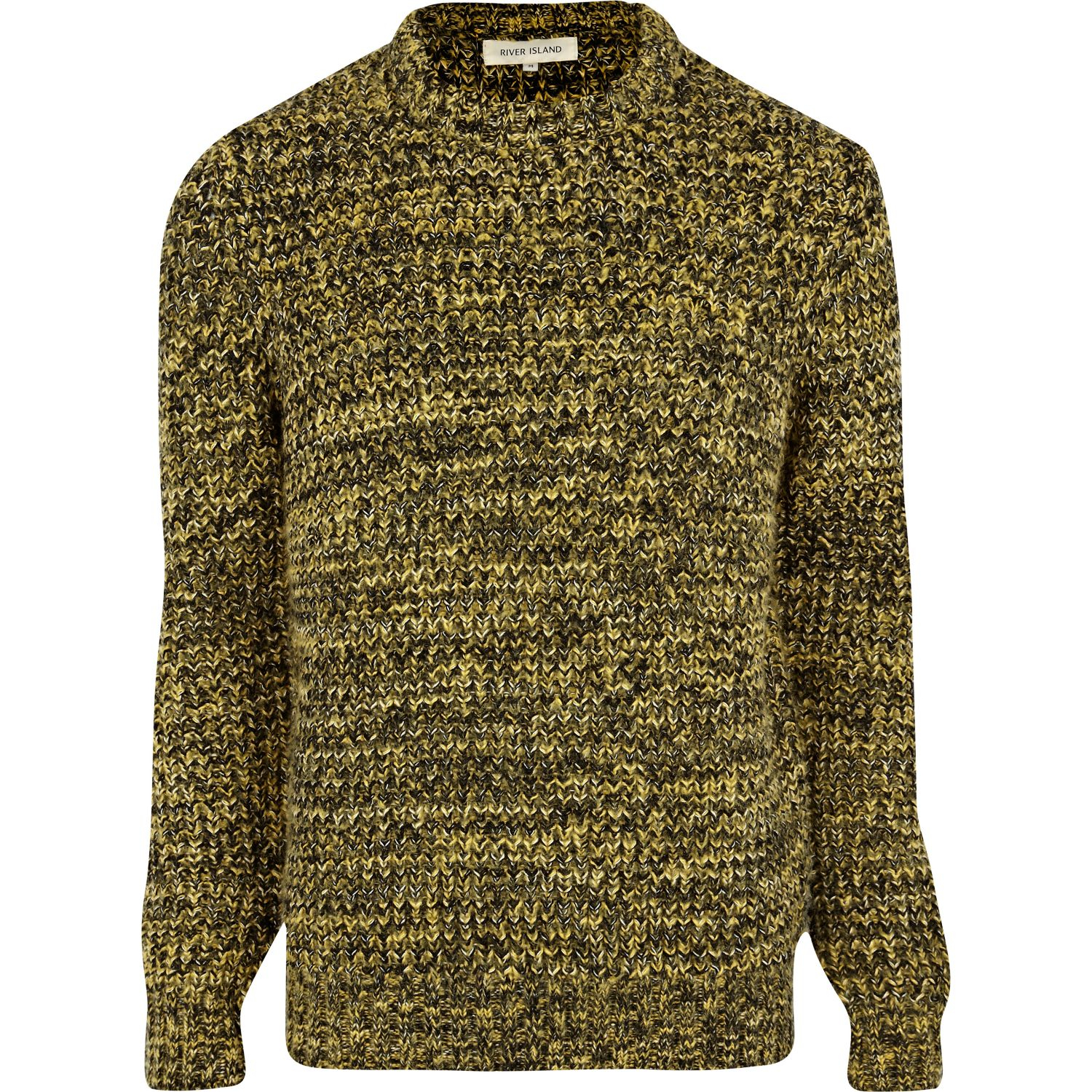 River Island Mustard Twist Knit Jumper in Yellow for Men (mustard) Lyst