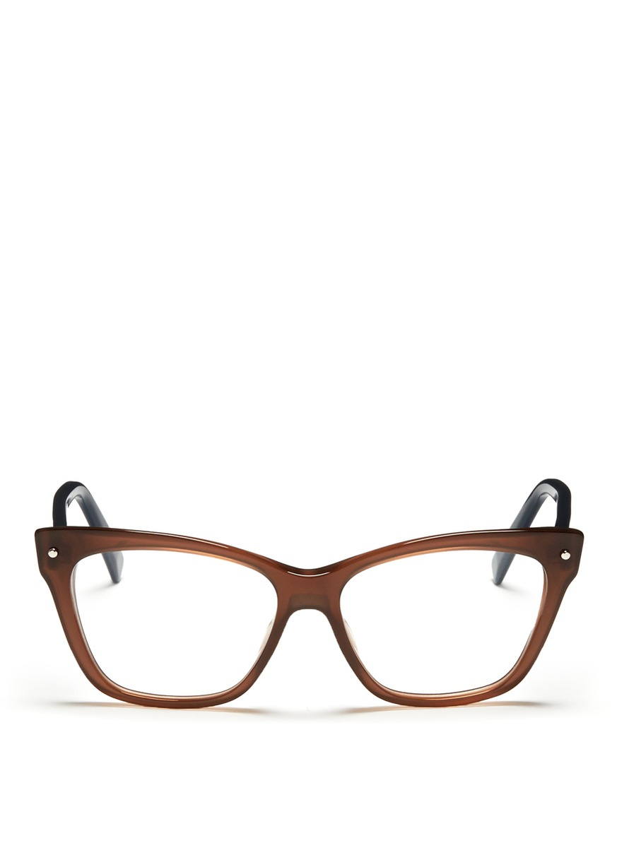 Dior Colourblock Cat Eye Optical Glasses in Brown (Neutral ...