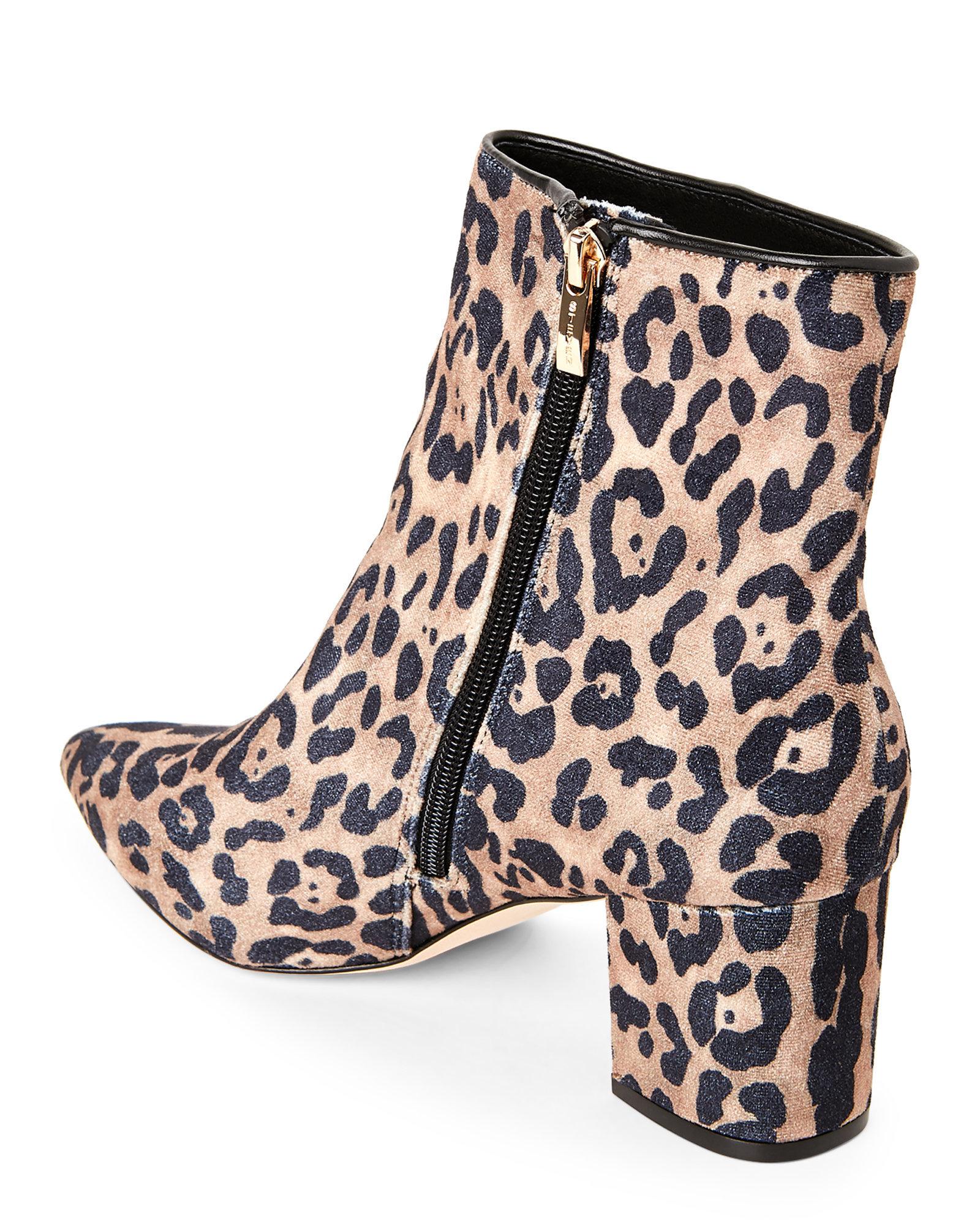 Steven By Steve Madden Leopard Bollie Velvet Pointed Toe Mod Boots Lyst