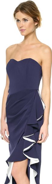 ruffle slit gown
