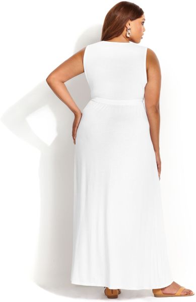 Plus Size White Maxi Dresses