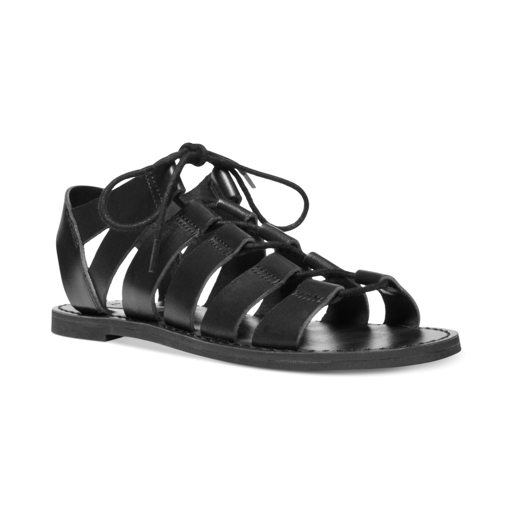 womens caged flat sandals