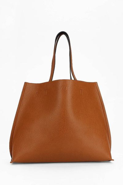 Urban Outfitters Reversible Vegan Leather Tote Bag in Blue (BROWN/NAVY) | Lyst