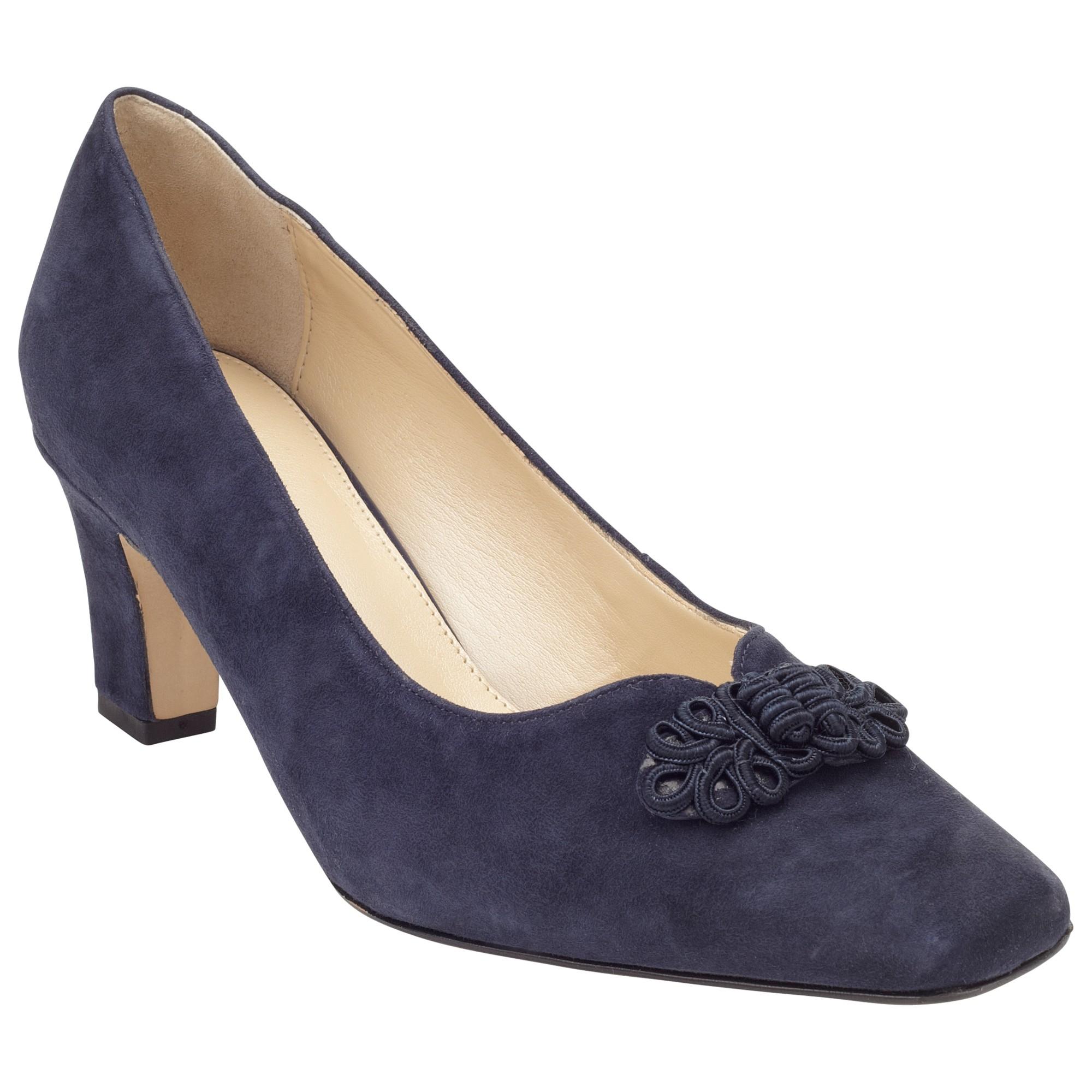 John Lewis Made In England Brancaster Heeled Court Shoes in Blue (navy ...