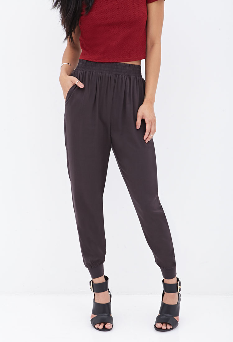 Forever 21 Woven Harem Pants in Gray (Grey) Lyst