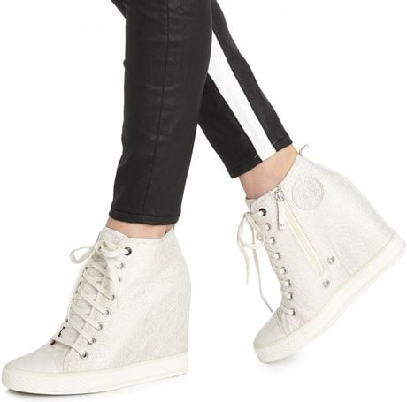 dkny wedge trainers