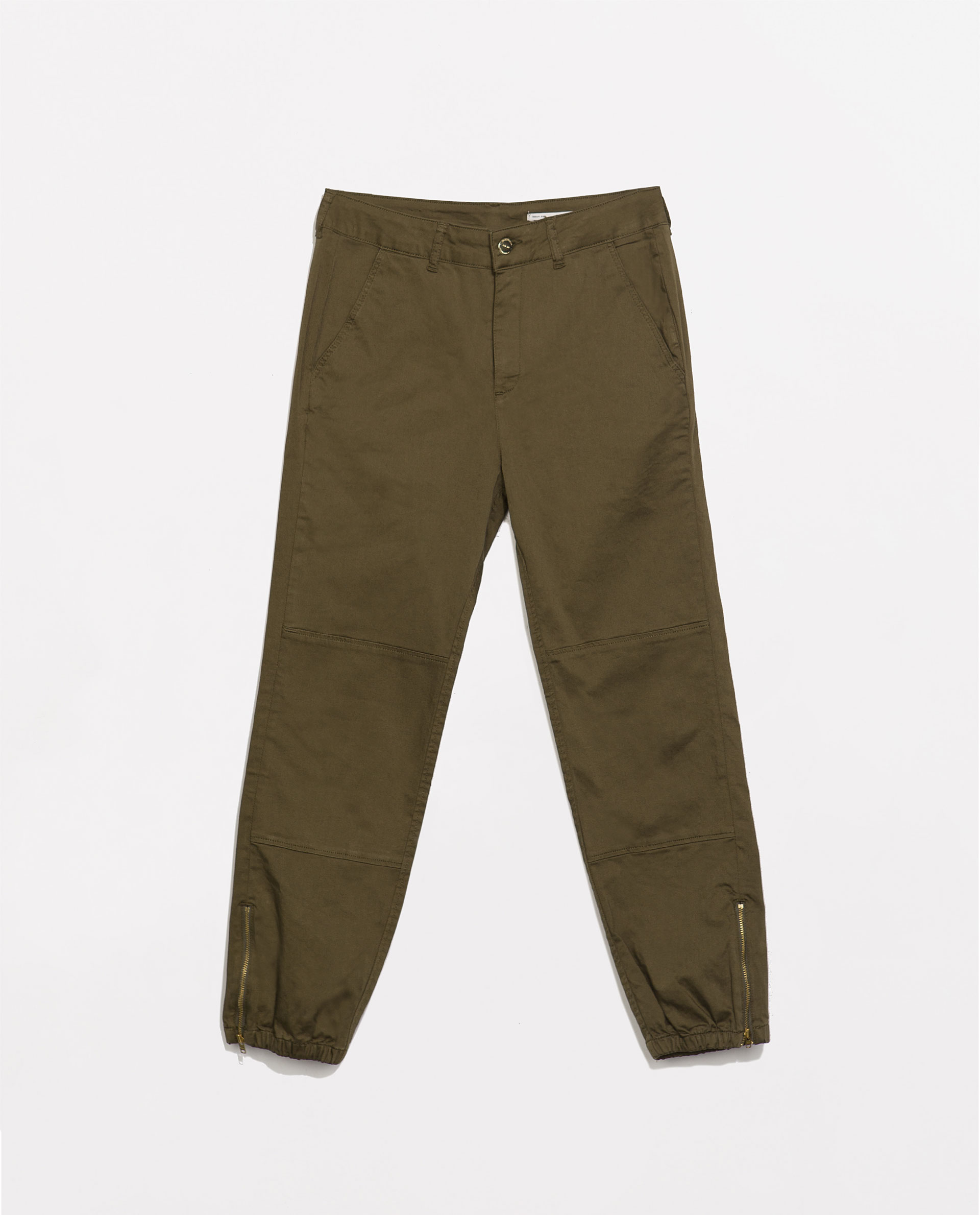 zara khaki trousers