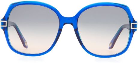 Givenchy Round Plastic Sunglasses Blue in Blue (Green/Blue) - Lyst