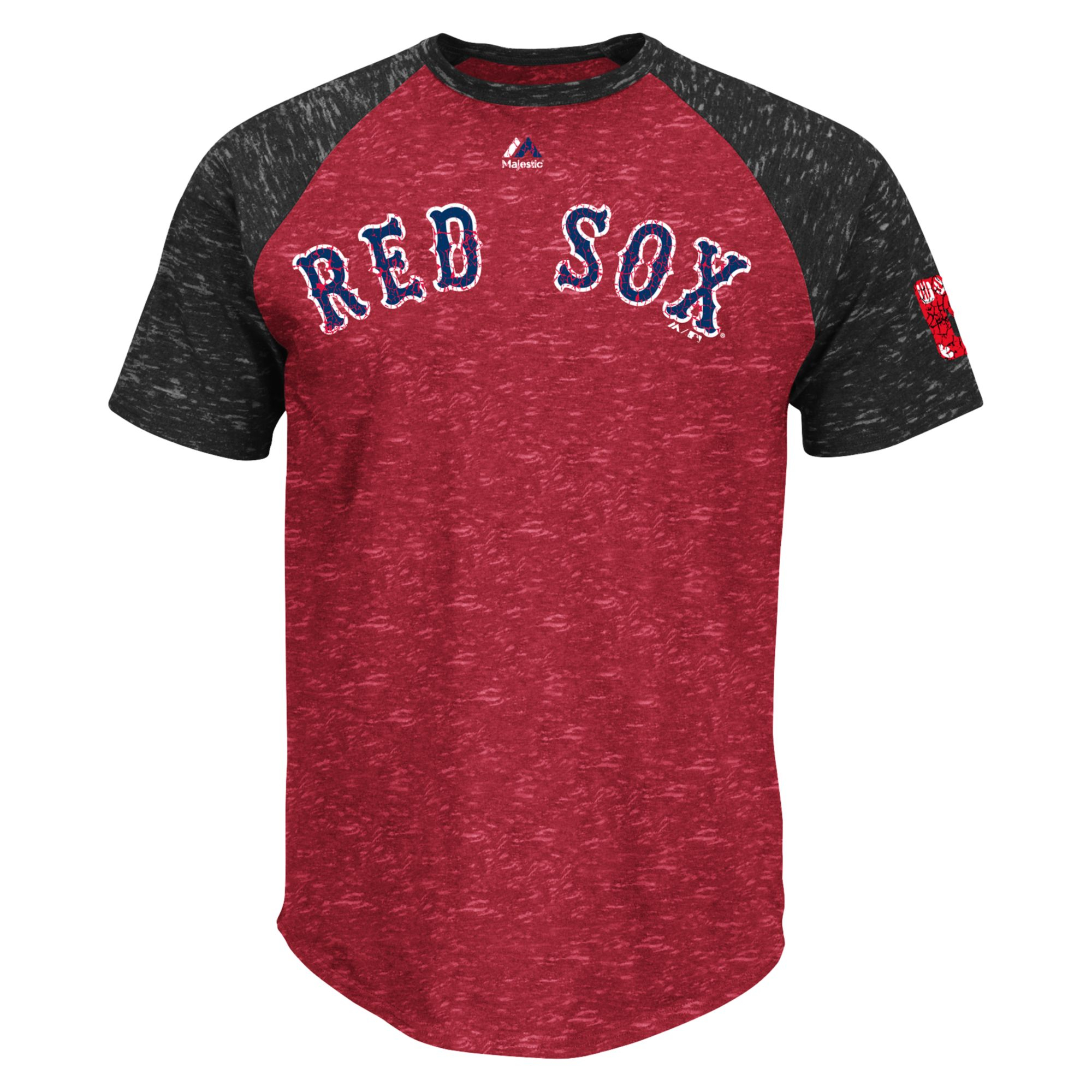 Majestic Boston Red Sox Ted Williams Cooperstown Retro Show Player Raglan T Shirt In Red For Men 8155