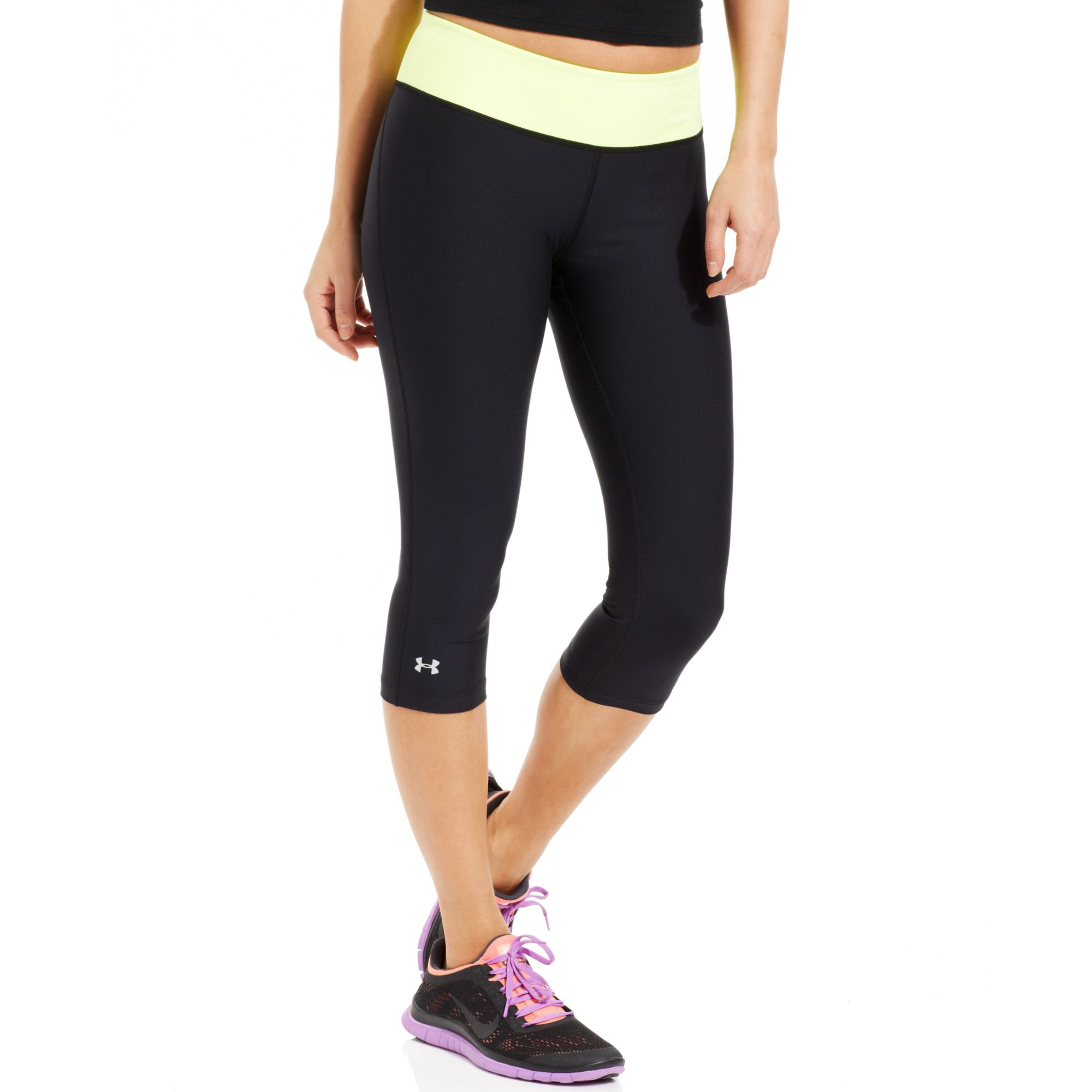 Under Armour Alpha Heatgear Capri Leggings in Black Lyst