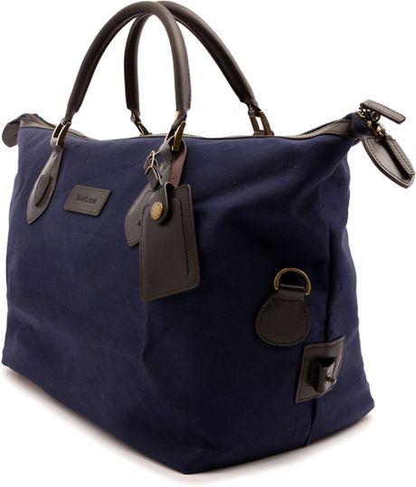 barbour navy bag