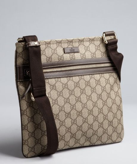 Gucci Brown Gg Coated Canvas Shoulder Bag in Brown for Men ...