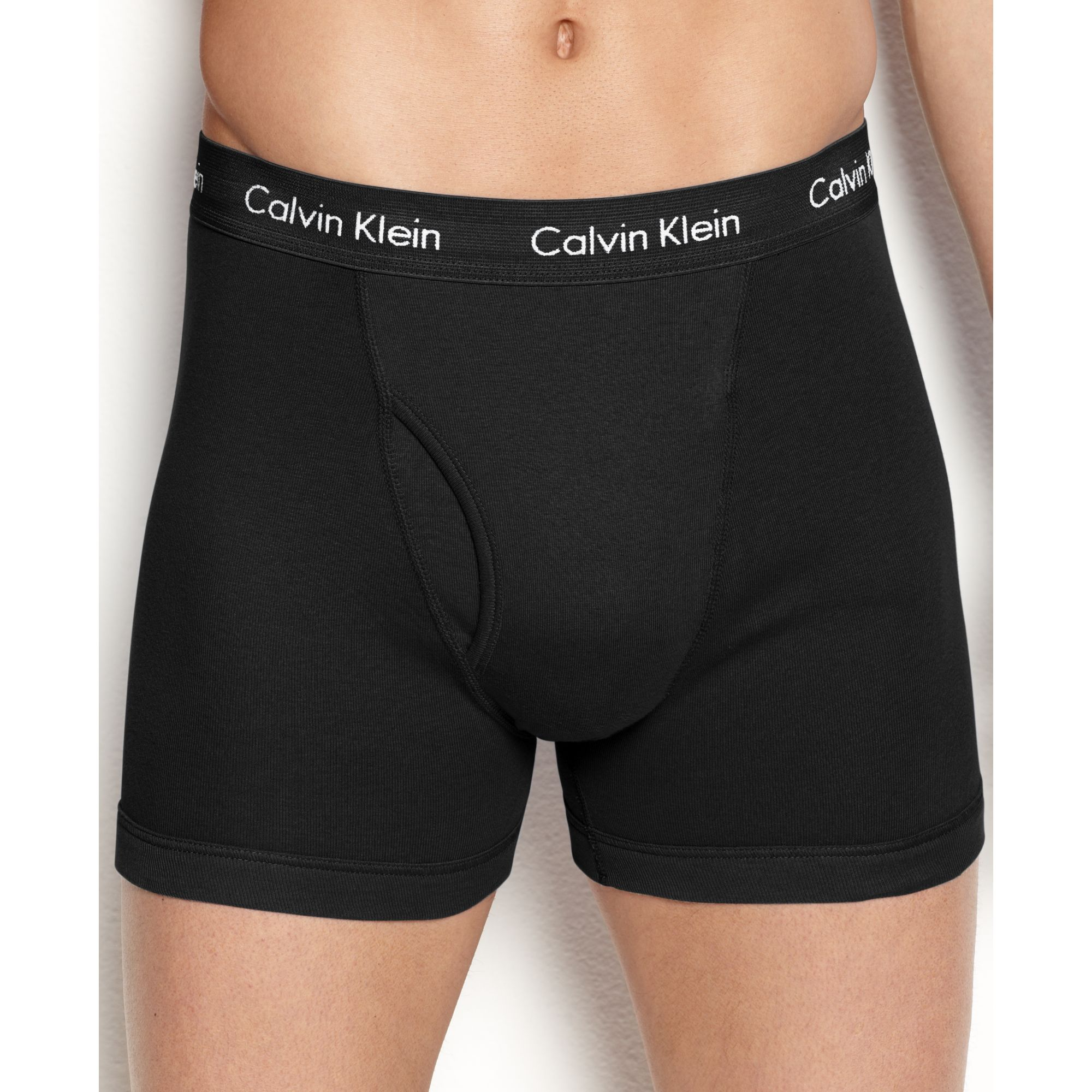 Calvin Klein Celebrity Basic Boxer Brief 3 Pack In Black For Men Lyst 