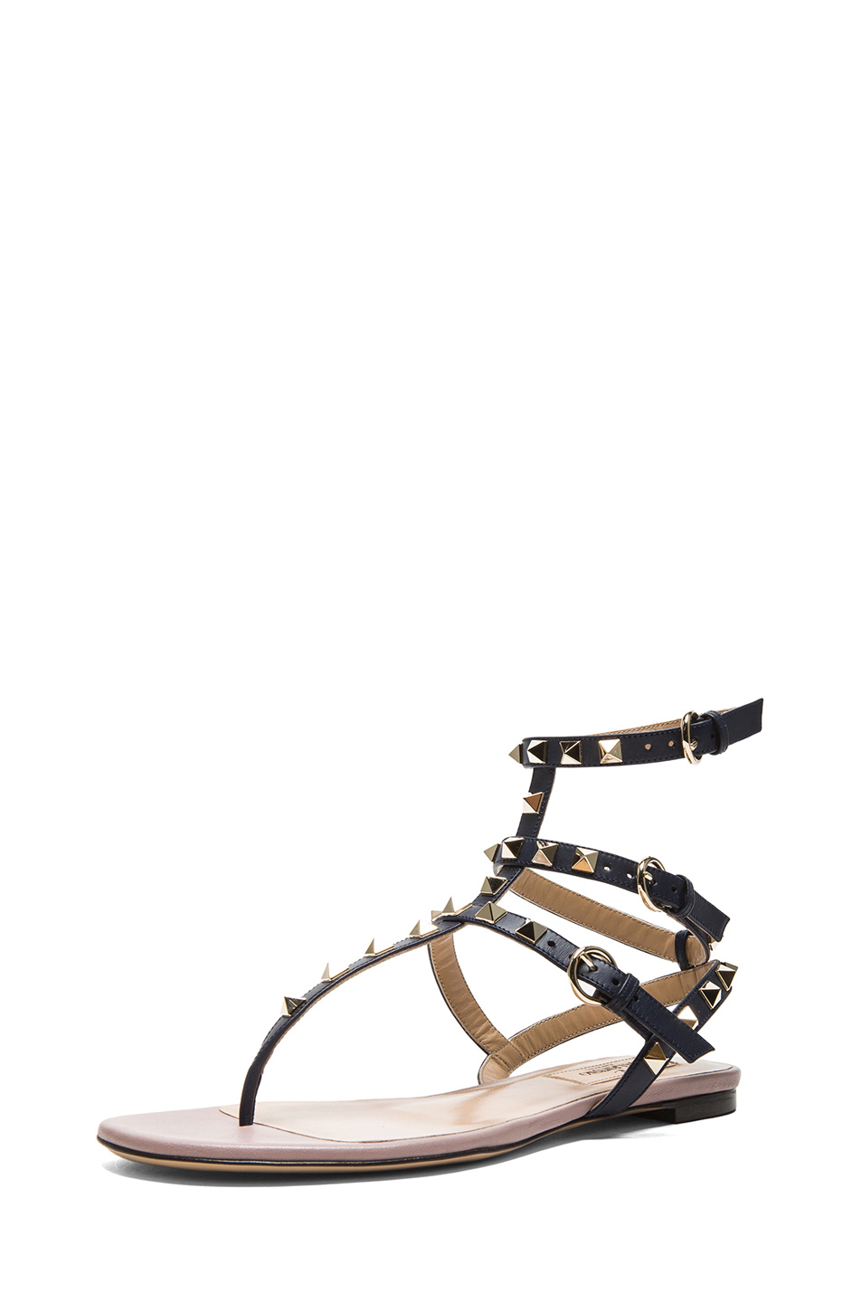 flat leather cage sandals