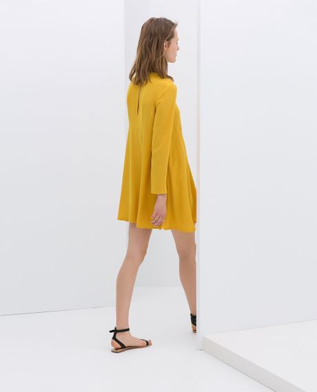 Zara Longsleeve Dress in Yellow