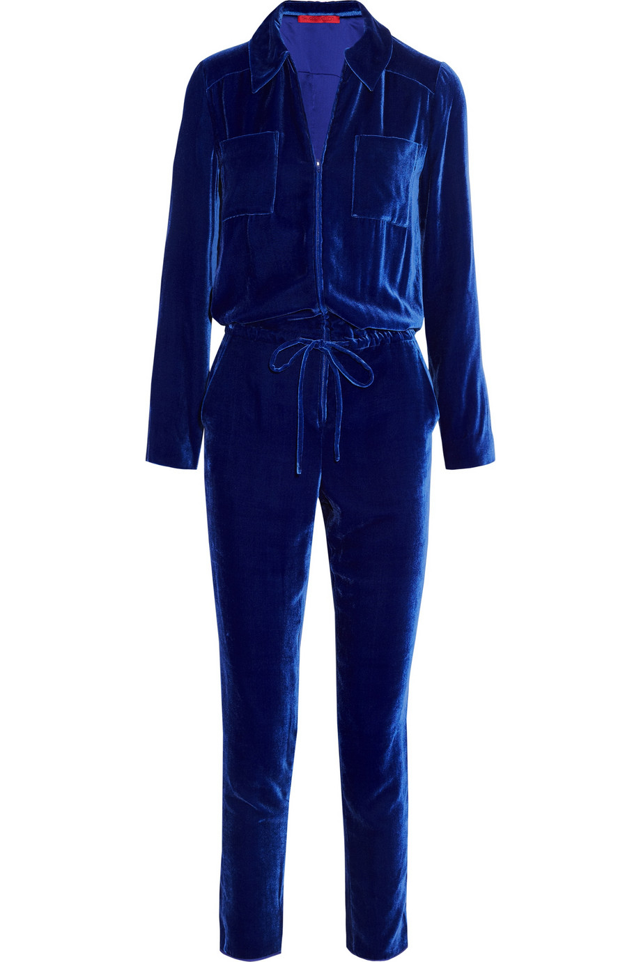 blue velvet jumpsuit