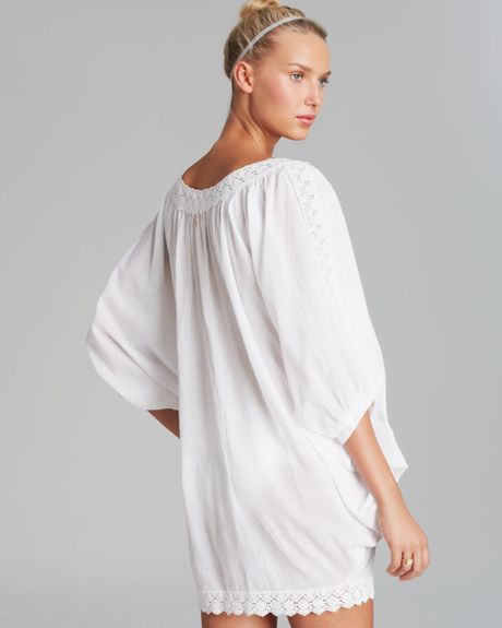white cotton coverup