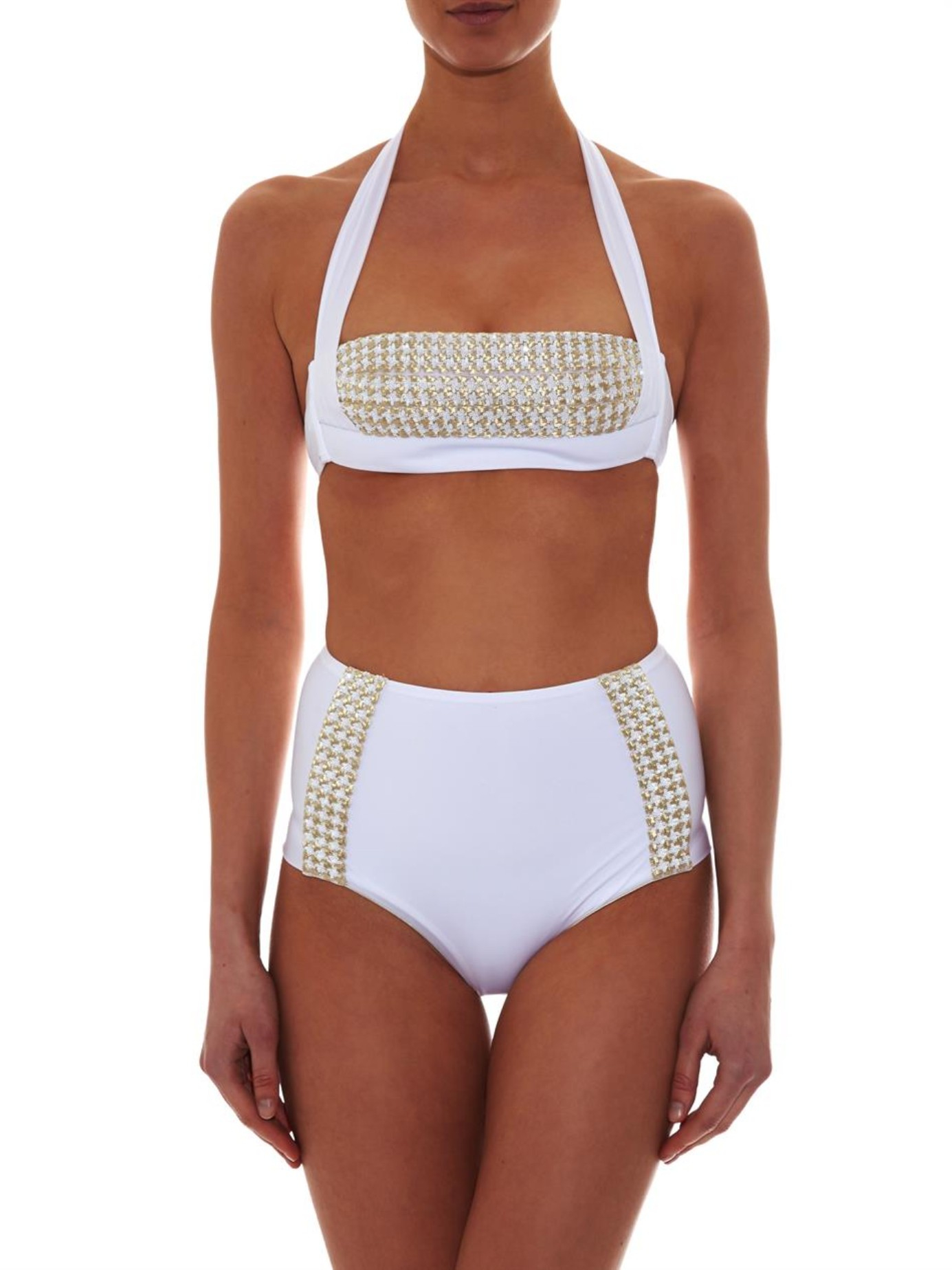 Lyst La Perla Summer Chain Bandeau Bikini Top In White