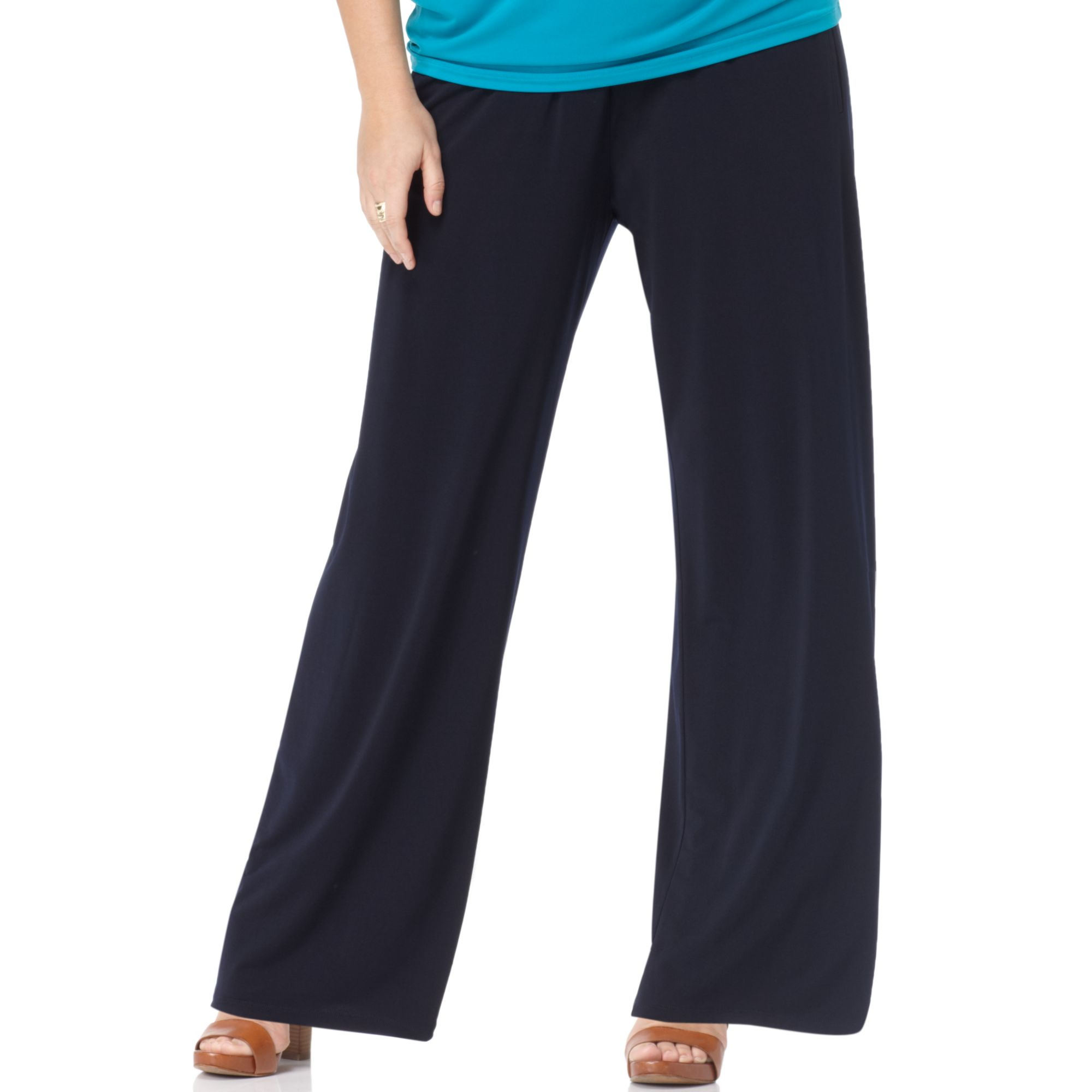 navy blue polyester pants