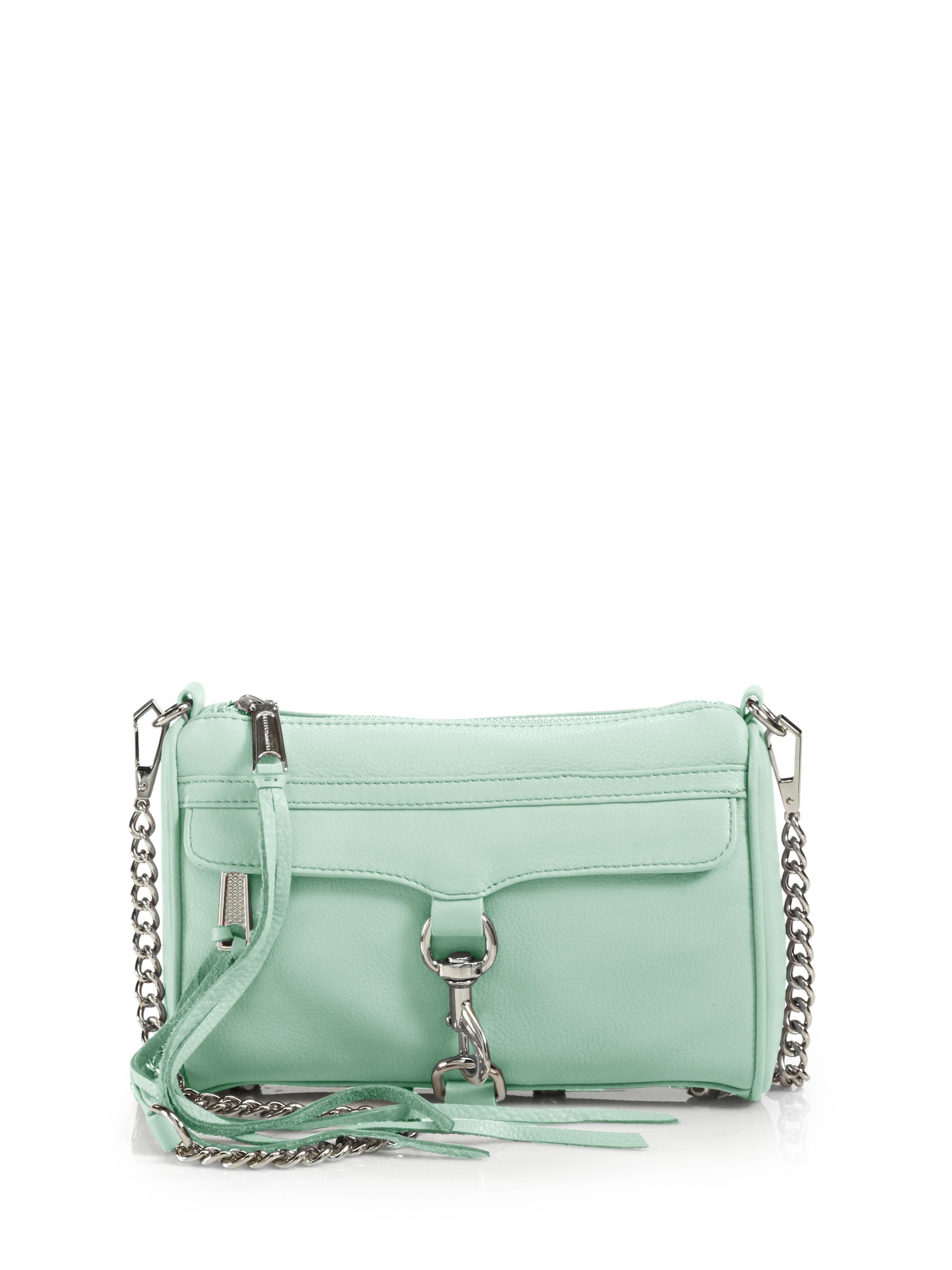Rebecca Minkoff Mini Mac Crossbody Bag in Green (MINT) | Lyst
