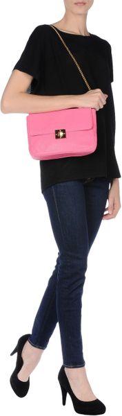 pink underarm bag