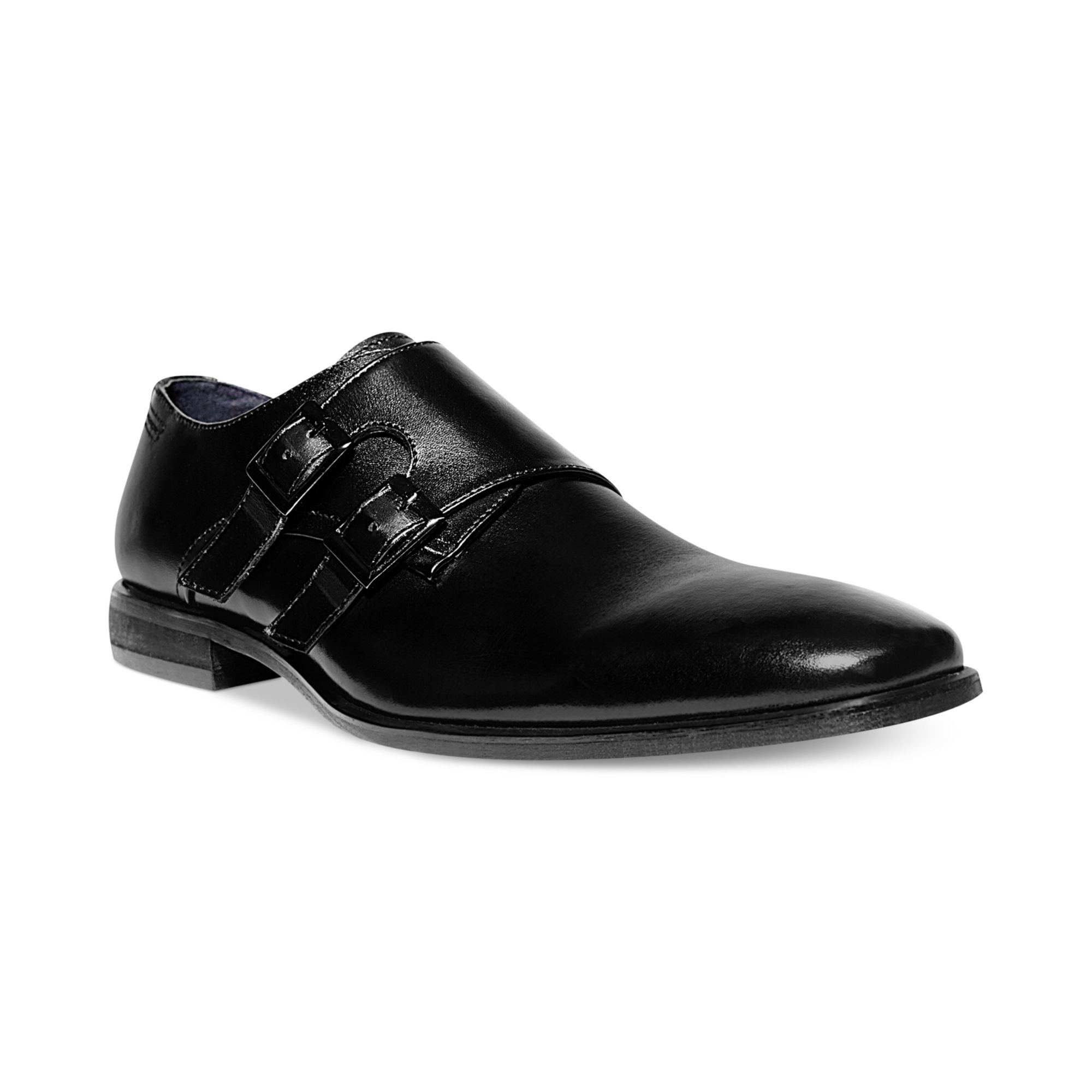 Steve Madden Divito Monk Strap Shoes in Black for Men | Lyst