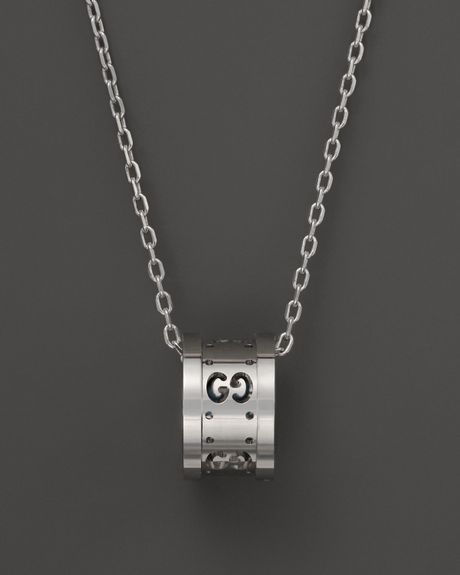 Gucci Icon Twirl Necklace 165 in Silver (White Gold)