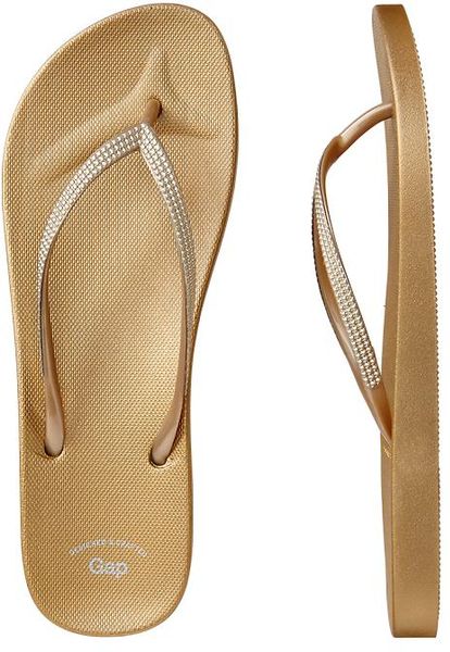 Gold Sandals: Gold Flip Flops Gap