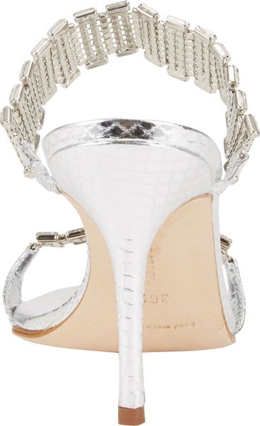 manolo blahnik shoes silver