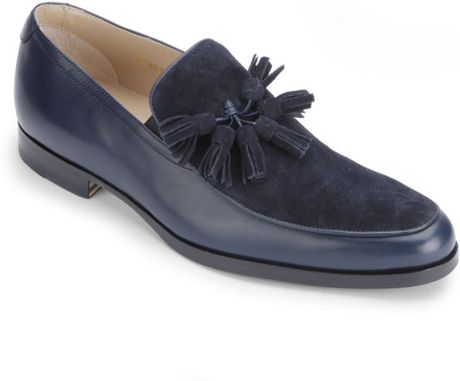 loafers leather navy hare genet tassel mr mens